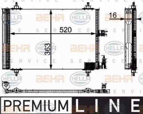 HELLA 8FC 351 301-031 - Lauhdutin, ilmastointilaite inparts.fi