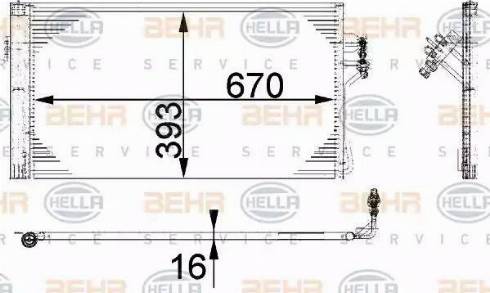 HELLA 8FC 351 301-121 - Lauhdutin, ilmastointilaite inparts.fi