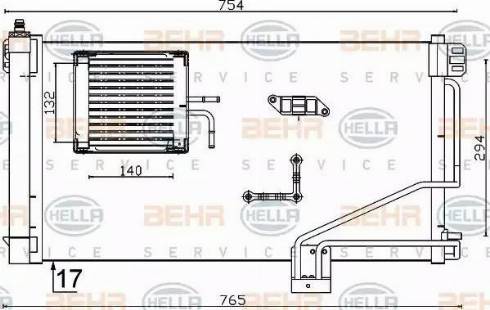 HELLA 8FC 351 301-344 - Lauhdutin, ilmastointilaite inparts.fi