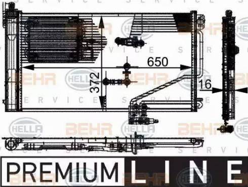 HELLA 8FC 351 301-341 - Lauhdutin, ilmastointilaite inparts.fi