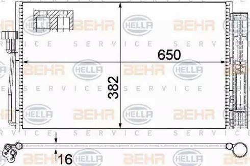 HELLA 8FC 351 301-334 - Lauhdutin, ilmastointilaite inparts.fi