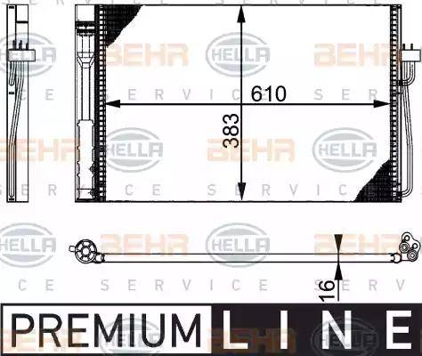 HELLA 8FC 351 301-331 - Lauhdutin, ilmastointilaite inparts.fi