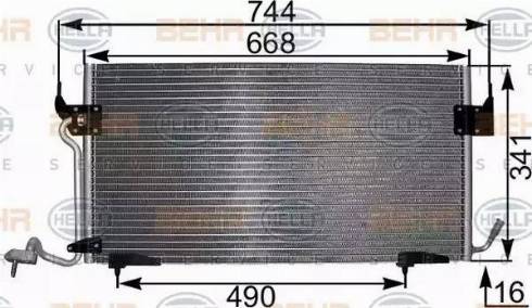 HELLA 8FC 351 301-291 - Lauhdutin, ilmastointilaite inparts.fi