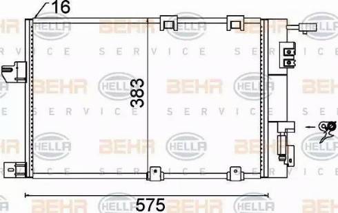 HELLA 8FC 351 301-244 - Lauhdutin, ilmastointilaite inparts.fi