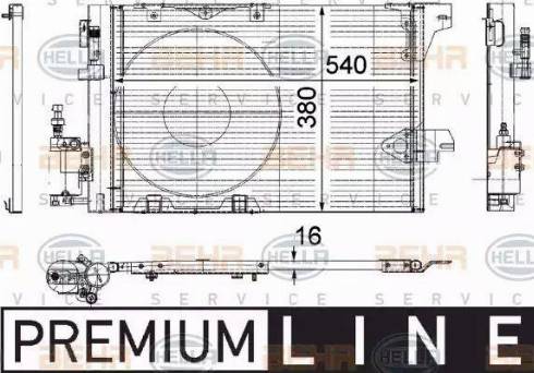 HELLA 8FC 351 301-241 - Lauhdutin, ilmastointilaite inparts.fi