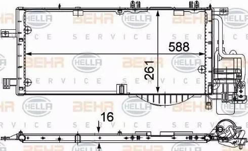 HELLA 8FC 351 301-204 - Lauhdutin, ilmastointilaite inparts.fi