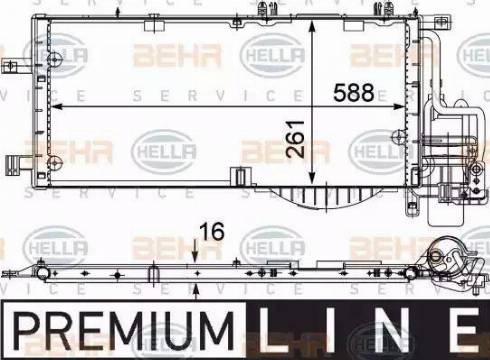 HELLA 8FC 351 301-201 - Lauhdutin, ilmastointilaite inparts.fi