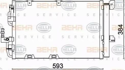 HELLA 8FC 351 301-224 - Lauhdutin, ilmastointilaite inparts.fi