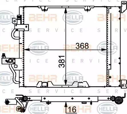 HELLA 8FC 351 301-754 - Lauhdutin, ilmastointilaite inparts.fi