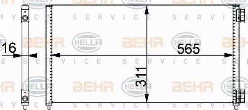 HELLA 8FC 351 301-721 - Lauhdutin, ilmastointilaite inparts.fi