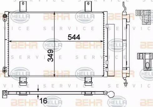 HELLA 8FC 351 303-494 - Lauhdutin, ilmastointilaite inparts.fi