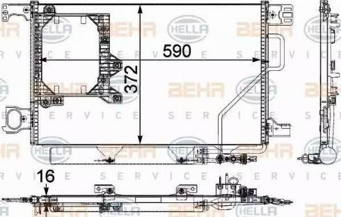 HELLA 8FC 351 303-441 - Lauhdutin, ilmastointilaite inparts.fi