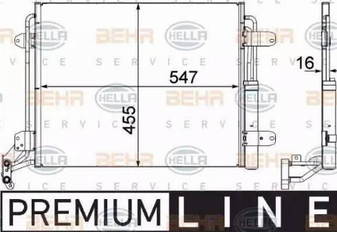 HELLA 8FC 351 303-461 - Lauhdutin, ilmastointilaite inparts.fi