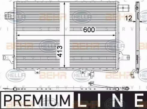 HELLA 8FC 351 303-431 - Lauhdutin, ilmastointilaite inparts.fi