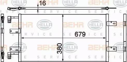 HELLA 8FC 351 303-591 - Lauhdutin, ilmastointilaite inparts.fi