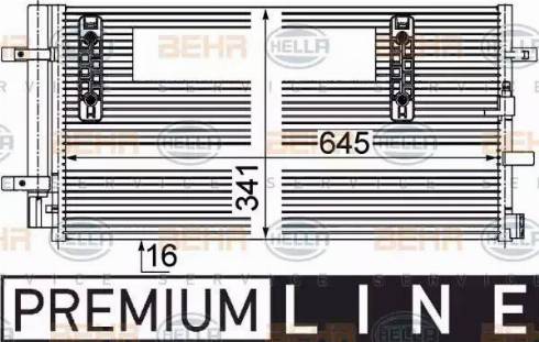 HELLA 8FC 351 303-501 - Lauhdutin, ilmastointilaite inparts.fi