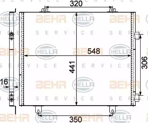 HELLA 8FC 351 303-511 - Lauhdutin, ilmastointilaite inparts.fi