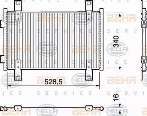 HELLA 8FC 351 303-581 - Lauhdutin, ilmastointilaite inparts.fi