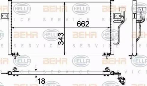 HELLA 8FC 351 303-524 - Lauhdutin, ilmastointilaite inparts.fi