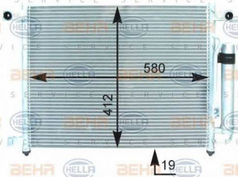 HELLA 8FC 351 303-054 - Lauhdutin, ilmastointilaite inparts.fi