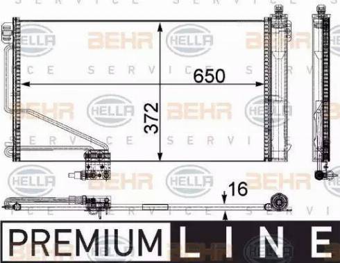 HELLA 8FC 351 303-391 - Lauhdutin, ilmastointilaite inparts.fi