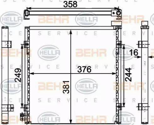 HELLA 8FC 351 303-751 - Lauhdutin, ilmastointilaite inparts.fi