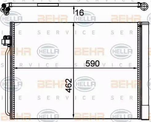 HELLA 8FC 351 302-494 - Lauhdutin, ilmastointilaite inparts.fi