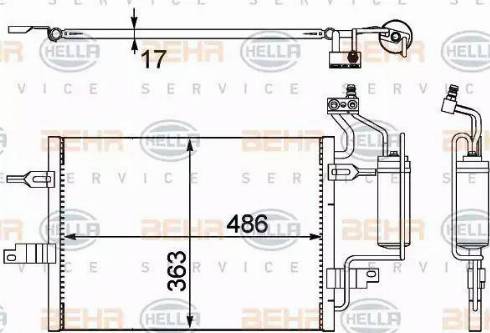 HELLA 8FC 351 302-481 - Lauhdutin, ilmastointilaite inparts.fi