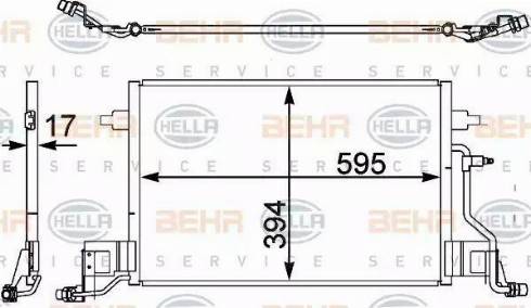 HELLA 8FC 351 302-431 - Lauhdutin, ilmastointilaite inparts.fi