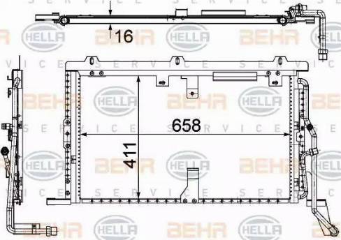 HELLA 8FC 351 302-594 - Lauhdutin, ilmastointilaite inparts.fi