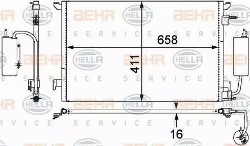 HELLA 8FC 351 302-531 - Lauhdutin, ilmastointilaite inparts.fi