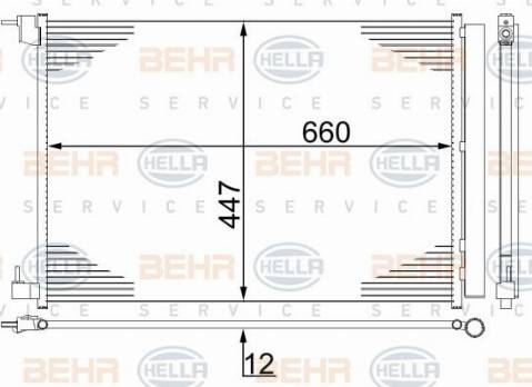 HELLA 8FC 351 302-604 - Lauhdutin, ilmastointilaite inparts.fi