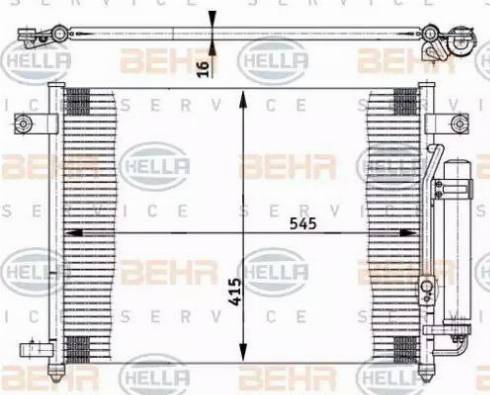 HELLA 8FC 351 302-121 - Lauhdutin, ilmastointilaite inparts.fi