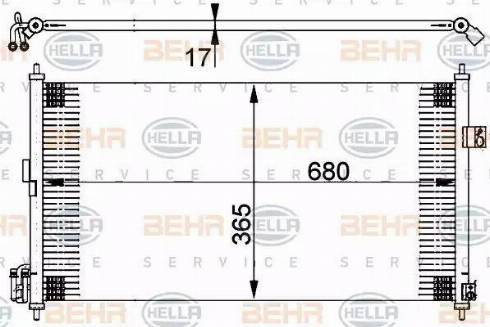 HELLA 8FC 351 302-251 - Lauhdutin, ilmastointilaite inparts.fi