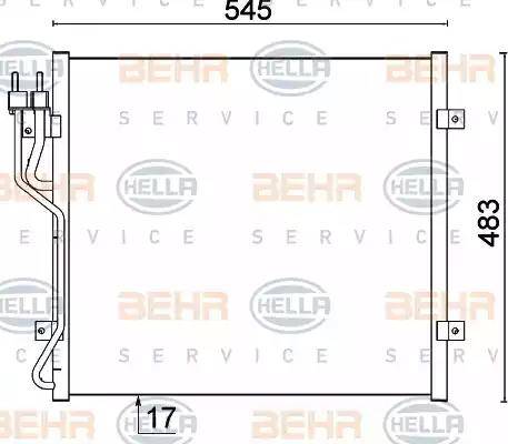 HELLA 8FC 351 307-531 - Lauhdutin, ilmastointilaite inparts.fi