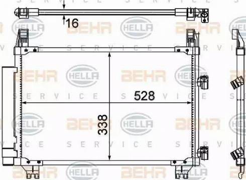 HELLA 8FC 351 307-661 - Lauhdutin, ilmastointilaite inparts.fi