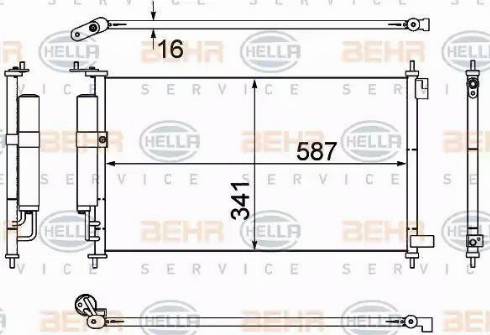 HELLA 8FC 351 307-791 - Lauhdutin, ilmastointilaite inparts.fi