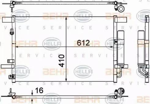 HELLA 8FC 351 307-751 - Lauhdutin, ilmastointilaite inparts.fi