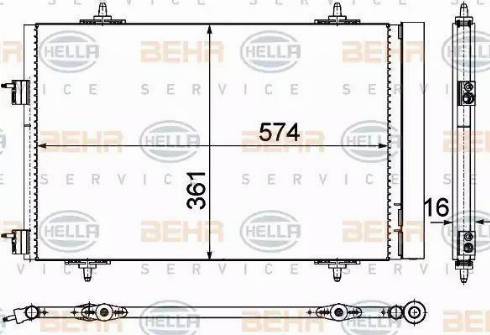 HELLA 8FC 351 319-441 - Lauhdutin, ilmastointilaite inparts.fi