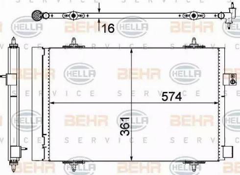 HELLA 8FC 351 319-451 - Lauhdutin, ilmastointilaite inparts.fi