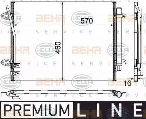 HELLA 8FC 351 319-431 - Lauhdutin, ilmastointilaite inparts.fi