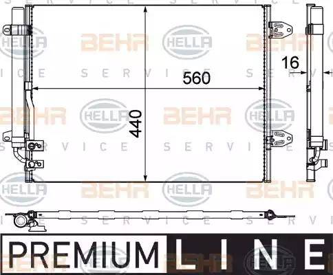 HELLA 8FC 351 319-421 - Lauhdutin, ilmastointilaite inparts.fi