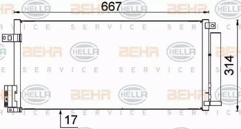 HELLA 8FC 351 319-161 - Lauhdutin, ilmastointilaite inparts.fi