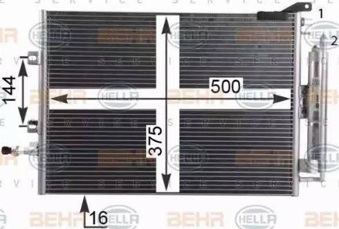 HELLA 8FC 351 319-244 - Lauhdutin, ilmastointilaite inparts.fi