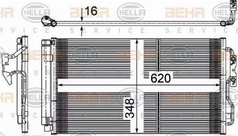 HELLA 8FC 351 316-584 - Lauhdutin, ilmastointilaite inparts.fi