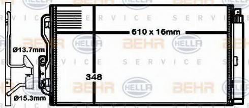 HELLA 8FC 351 316-581 - Lauhdutin, ilmastointilaite inparts.fi