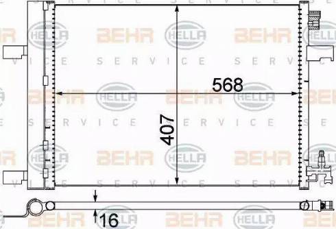 HELLA 8FC 351 310-614 - Lauhdutin, ilmastointilaite inparts.fi