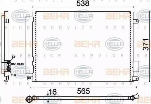 HELLA 8FC 351 310-671 - Lauhdutin, ilmastointilaite inparts.fi