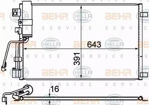 HELLA 8FC 351 310-141 - Lauhdutin, ilmastointilaite inparts.fi