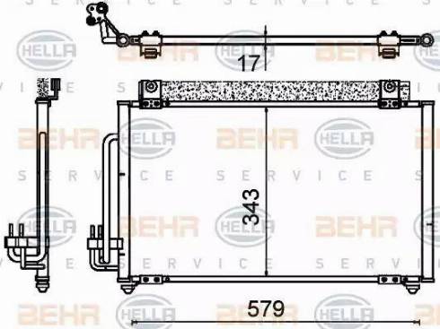 HELLA 8FC 351 310-751 - Lauhdutin, ilmastointilaite inparts.fi